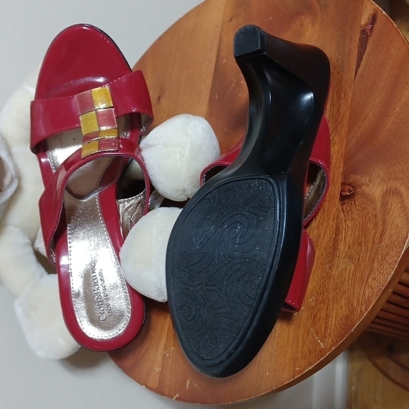 CROFT & BARROW WOMENS SHOES SIZE 7 in a beautiful red Patton leather - Picture 4 of 5